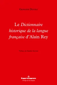 Le Dictionnaire historique de la langue française d'Alain Rey_cover