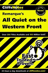 CliffsNotes on Remarque's All Quiet on the Western Front_cover