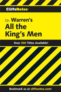 CliffsNotes on Warren's All the King's Men_cover