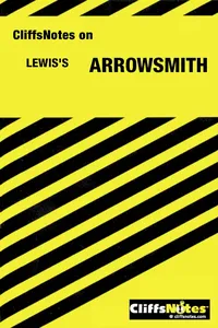 CliffsNotes on Lewis' Arrowsmith_cover