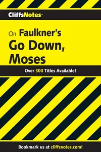 CliffsNotes on Faulkner's Go Down, Moses_cover