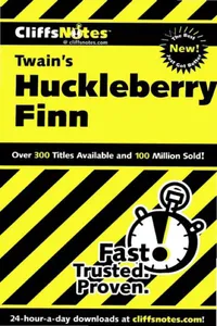 CliffsNotes on Twain's The Adventures of Huckleberry Finn_cover