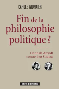 Fin de la philosophie politique ?_cover