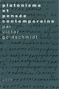 Platonisme et pensée contemporaine_cover
