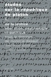 Études sur la République de Platon, vol. 1_cover