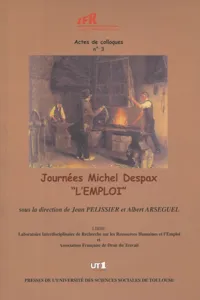 Journées Michel Despax "L'emploi"_cover