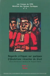 Regards critiques sur quelquesévolutions récentes du droit_cover