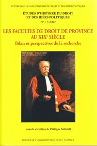 Les Facultés de droit de province au XIXe siècle. Tome 1_cover