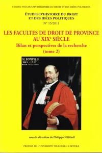 Les Facultés de droit de province au XIXe siècle. Tome 2_cover