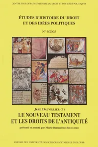 Le nouveau testament et les droits de l'Antiquité_cover