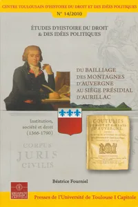 Du bailliage des montagnes d'Auvergne au siège présidial d'Aurillac_cover