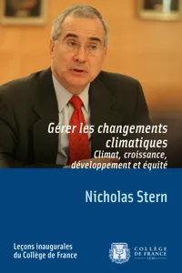 Gérer les changements climatiques. Climat, croissance, développement et équité_cover