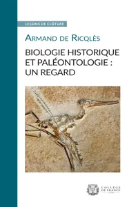 Biologie historique et paléontologie : un regard_cover