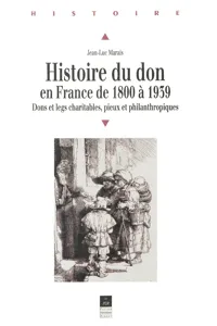 Histoire du don en France de 1800 à 1939_cover