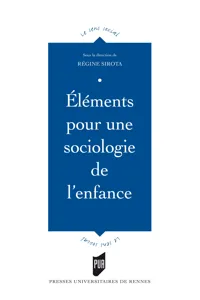 Éléments pour une sociologie de l'enfance_cover