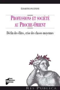 Professions et société au Proche-Orient_cover