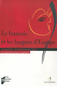 Le français et les langues d'Europe_cover