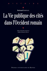 La vie publique des cités dans l'Occident romain_cover