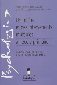 Un maître et des intervenants multiples à l'école primaire_cover