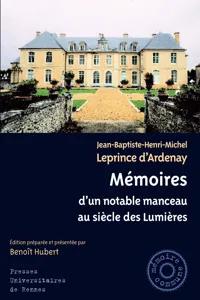 Mémoires d'un notable manceau au siècle des Lumières_cover