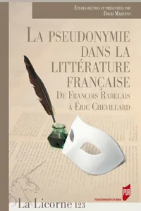 La pseudonymie dans la littérature française_cover