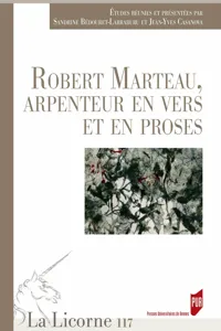 Robert Marteau, arpenteur en vers et proses_cover