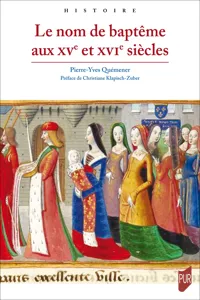 Le nom de baptême aux XVe et XVIe siècles_cover