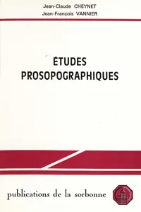 Études prosopographiques_cover