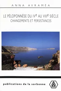 Le Péloponnèse du IVe au VIIIe siècle_cover