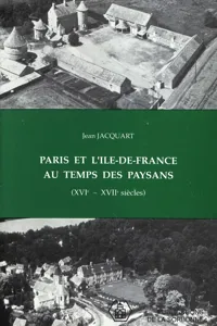 Paris et l'Île-de-France au temps des paysans_cover