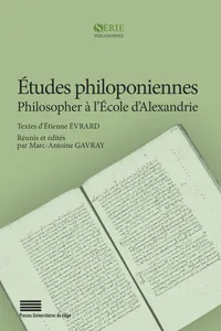 Études philoponiennes_cover