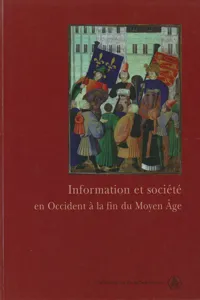 Information et société en Occident à la fin du Moyen Âge_cover