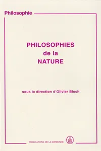 Philosophies de la nature_cover