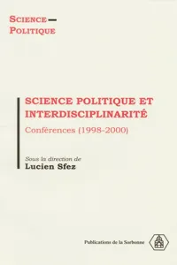 Science politique et interdisciplinarité_cover