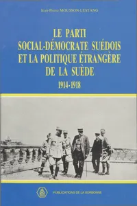 Le Parti social-démocrate suédois et la politique étrangère de la Suède_cover