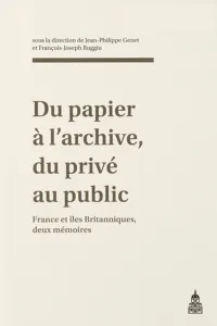 Du papier à l'archive, du privé au public_cover