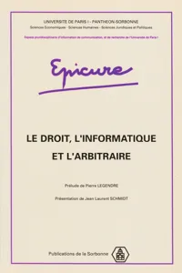 Le droit, l'informatique et l'arbitraire_cover