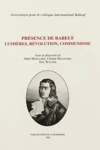 Présence de Babeuf. Lumières, révolution, communisme_cover