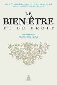 Le bien-être et le droit_cover