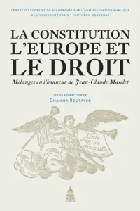 La constitution, l'Europe et le droit_cover