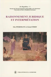 Raisonnement juridique et interprétation_cover