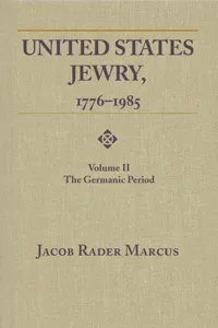 United States Jewry, 1776-1985_cover