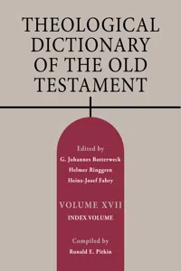 Theological Dictionary of the Old Testament, Volume XVII_cover
