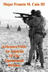 Ardennes-1944: An Analysis Of The Operational Defense_cover