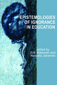 Epistemologies of Ignorance in Education_cover