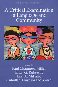 A Critical Examination of Language and Community_cover