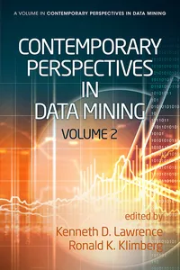 Contemporary Perspectives in Data Mining, Volume 2_cover