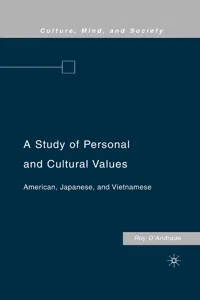 A Study of Personal and Cultural Values_cover