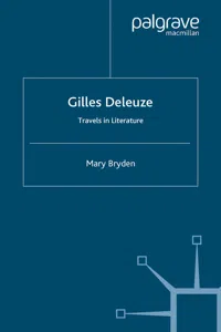 Gilles Deleuze: Travels in Literature_cover