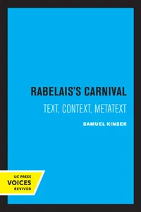 Rabelais's Carnival_cover
